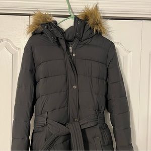Gray Abercrombie & Fitch Down Winter Jacket